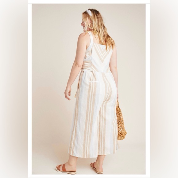 ANTHROPOLOGIE - Savannah Striped Jumpsuit Size 6 - Picture 5 of 12
